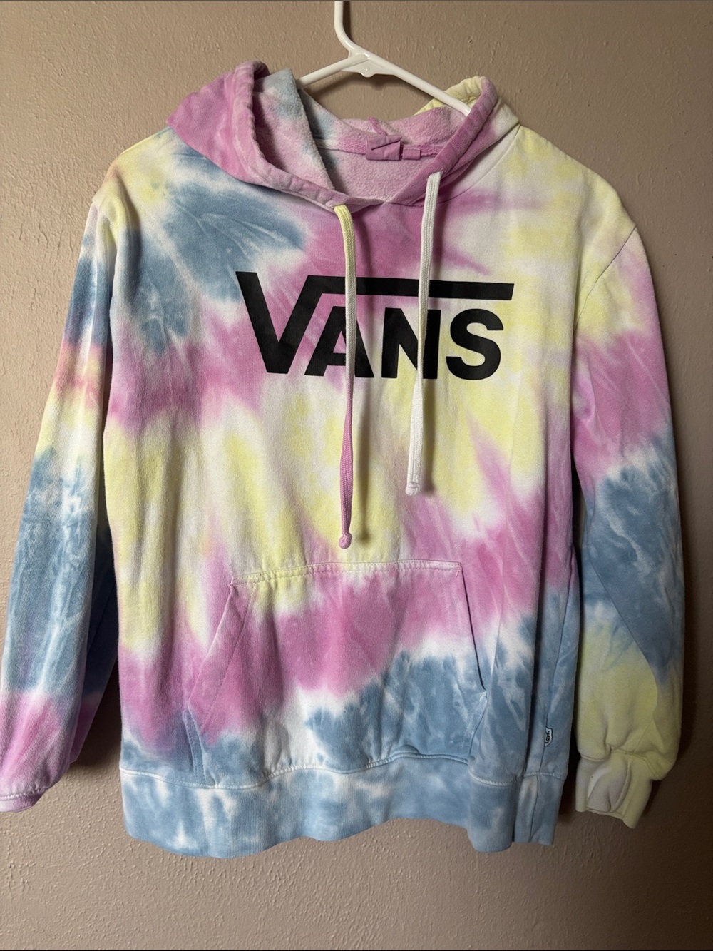 Vans Pastel Tie-Dye Pullover Hoodie in Pink, Blue & Yellow